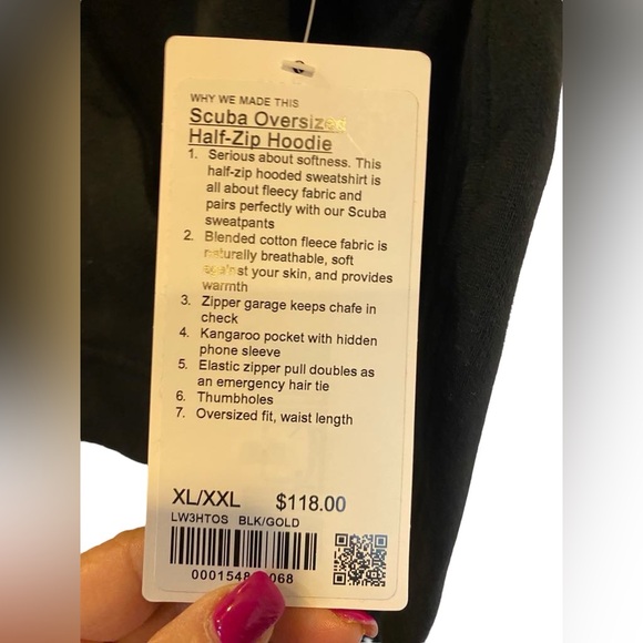 NWT Lululemon scuba oversized half zip hoodie Size XL/XXL - Picture 4 of 5